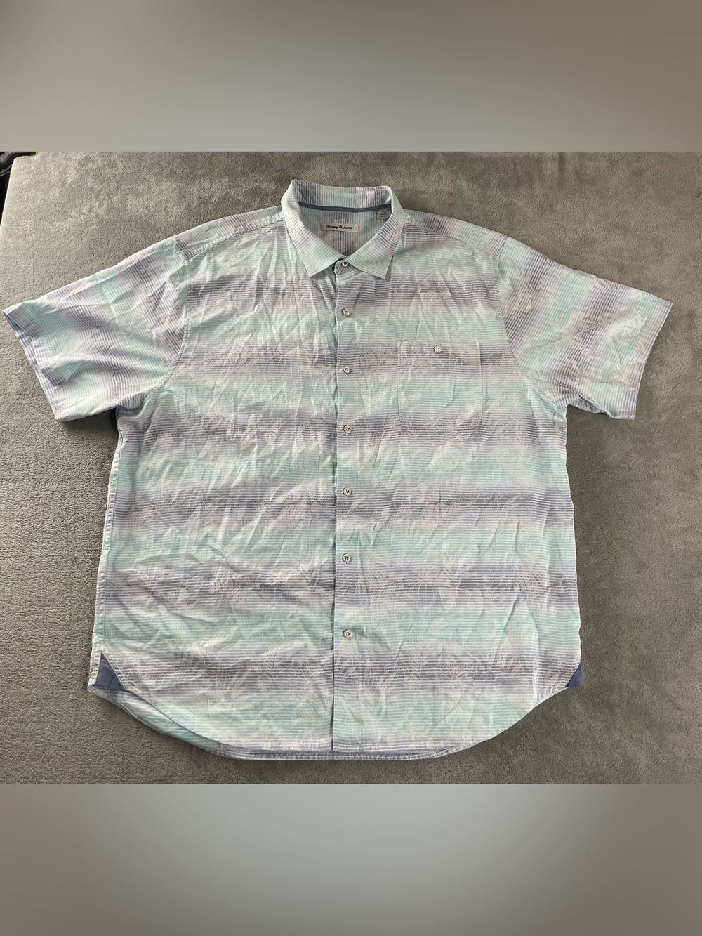 Tommy Bahama Short Sleeve Button Shirt 100% Cotton Men's Size XXL Relaxed Beach